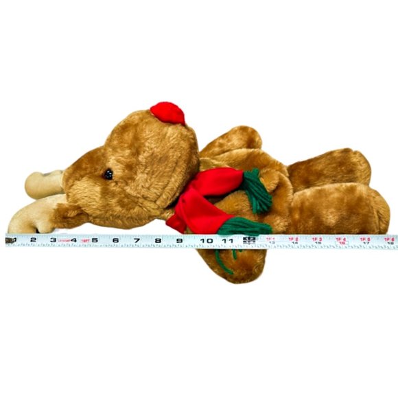 Vintage 1988 Fairview 3D Red Nose Reindeer Christmas Stocking Card Holder 19 In - Picture 5 of 5